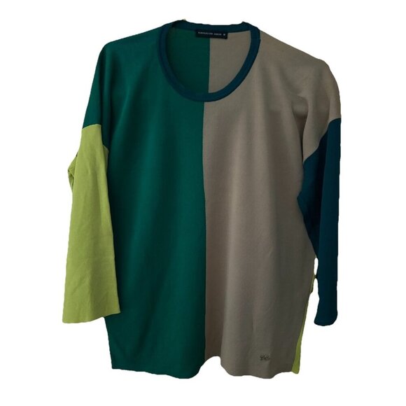 Purificacion Garcia Blouse Color block Designer Career Size Medium - Picture 1 of 7